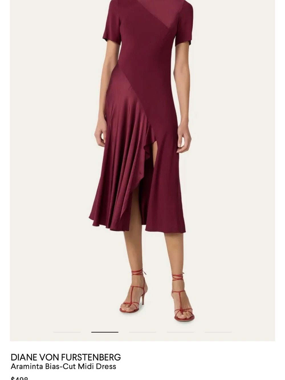 Diane Von Furstenberg Araminta Short Sleeve Midi Dress